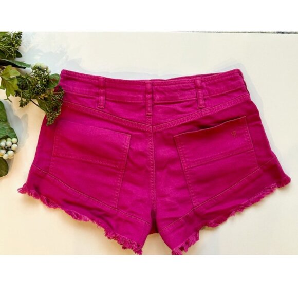 Anthropologie Pink Pilcro Slouchy Frayed Denim Shorts Size 27 New With T… - Picture 10 of 12